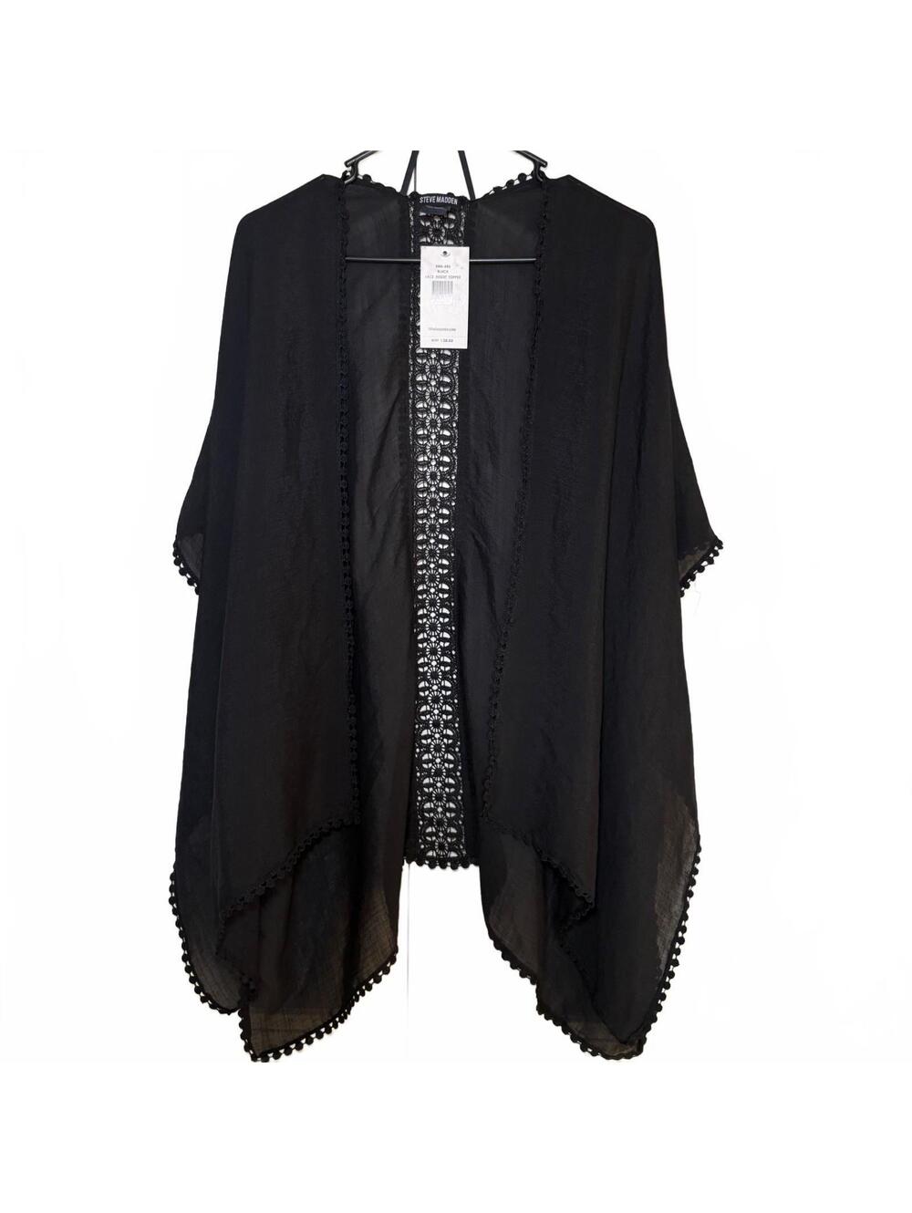 Black Lace Kimono NWT Steve Madden Whimsigoth Boho Festival OS